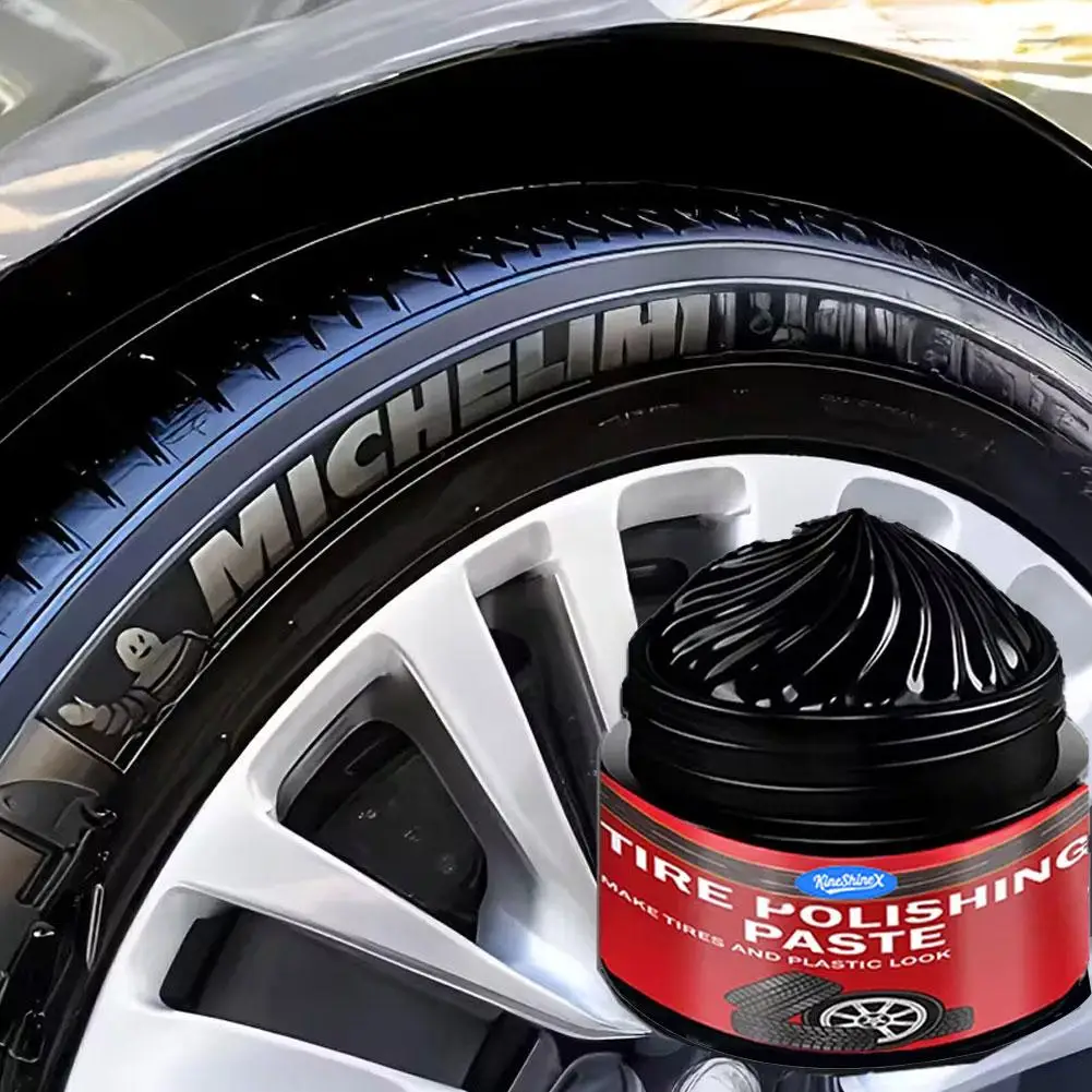 30ml Premium Tire Wax Tire Black Coating Paste Deep Black Shine Restorer Long-Lasting Shine Protection Tires Refurbishment