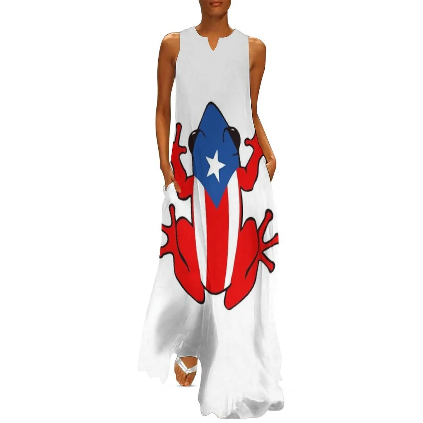 

Coqui - Puerto Rican Frog Long Dress women's clothing trend 2025 dress summer 2025 women dresses summer dress women summer