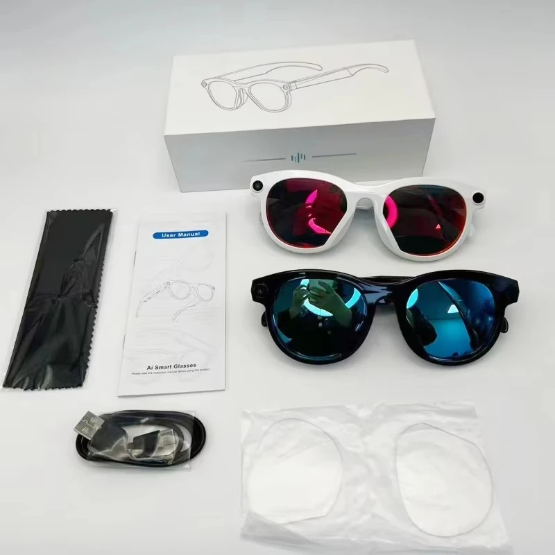 New M88 Smart Glasses with Camera 2MP Pixels 290 MAh Battery WiFi Connection Video Photo AI Translation Smart Sunglass Men Women