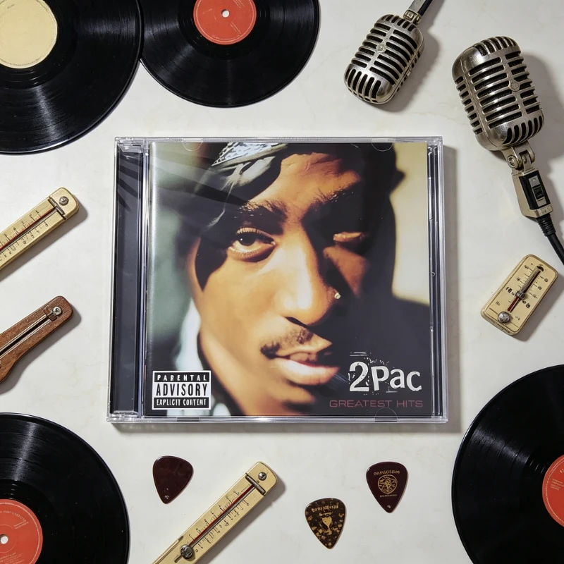 

Коллекция лучших хитов на двух CD-дисках "Greatest Hits" от легендарного американского рэпера 2Pac, музыкальный подарок для Walkman.