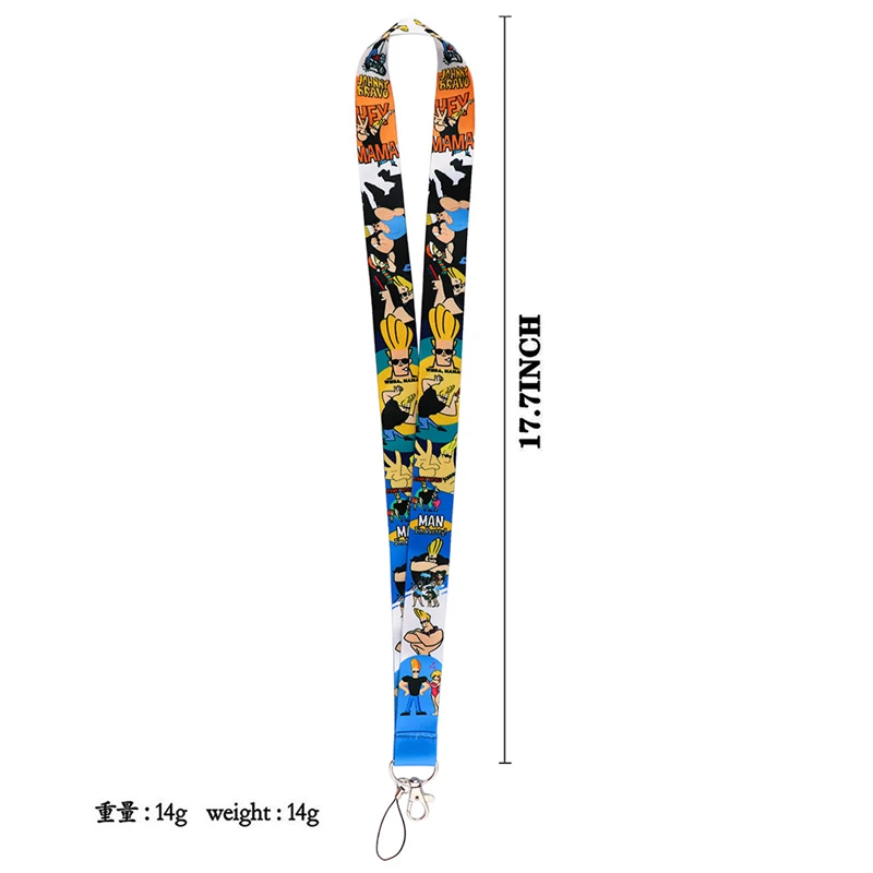 Johnny Bravo Keychain Lanyards Id Badge Holder ID Card Pass Gym Mobile Phone Badge Holder Key Strap webbings ribbons - Image 4