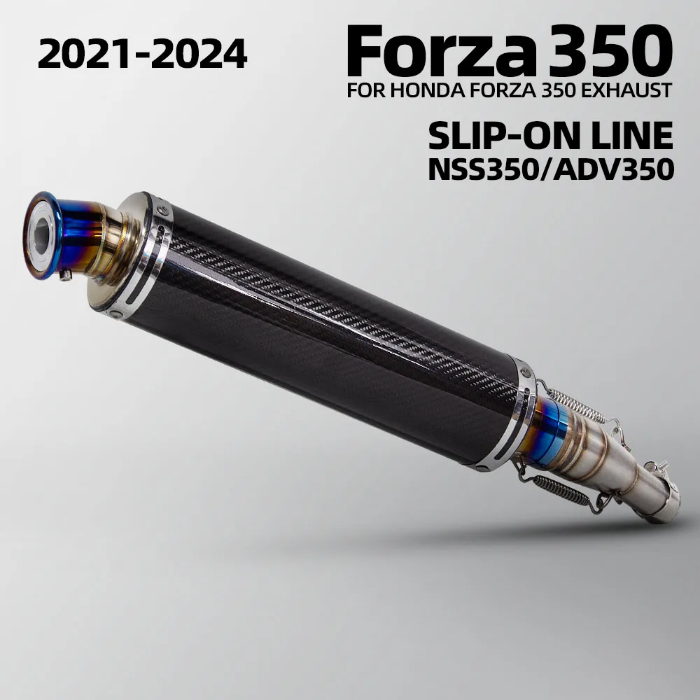 

For Honda ADV350 Forza350 NSS350 2021-2024 Motorcycle Slip on Line Exhaust Middle Pipe Hurricane GP-89 Muffler with DB Killer