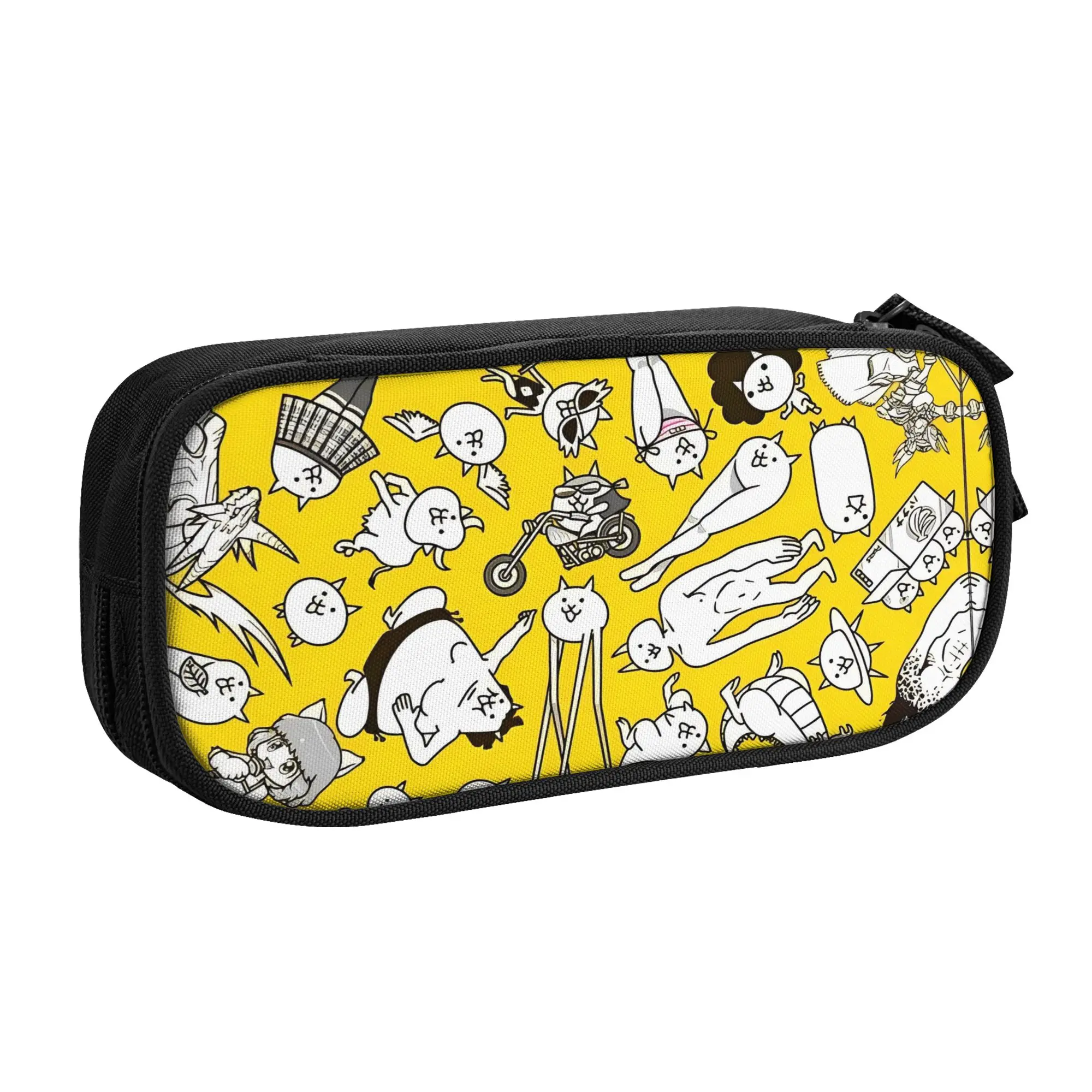 

Nyanko Great War Battle Cats Pencil Cases Warrior Cartoon Pen Box Pencil Bags Big Capacity School Zipper Pencilcases Stationery