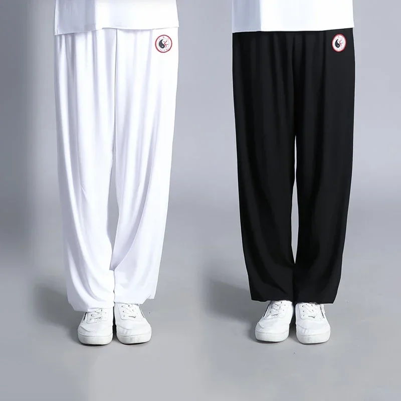 Bloomers Yoga Training Pants Tai Chi Pants Kung Fu Wushu Pants Wing Chun Wide Leg Light And Smooth New Elastic Waist 2024
