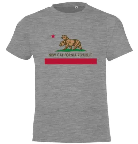 Camiseta con estampado de la nueva república de California, camiseta con diseño juvenil, Lustig, Cali, Estados Unidos, divertida