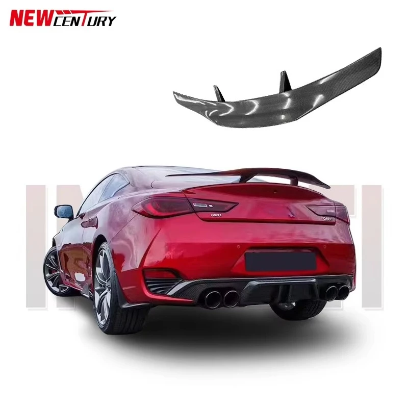 

Подходит для 2015+Q60 модифицированного хвостового крыла из углеродного волокна, специального украшения спойлера багажника автомобиля.