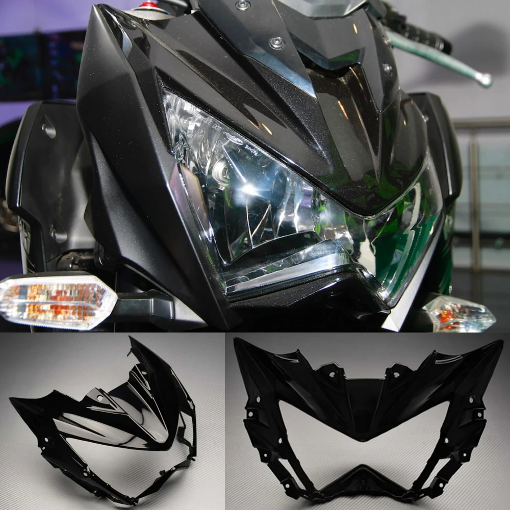 

Motorcycle Part Z800 Front Nose Fairing Upper Frame Headlight Cover Head Cowl Panel For Kawasaki Z 800 2013 2014 2015 2016 Black