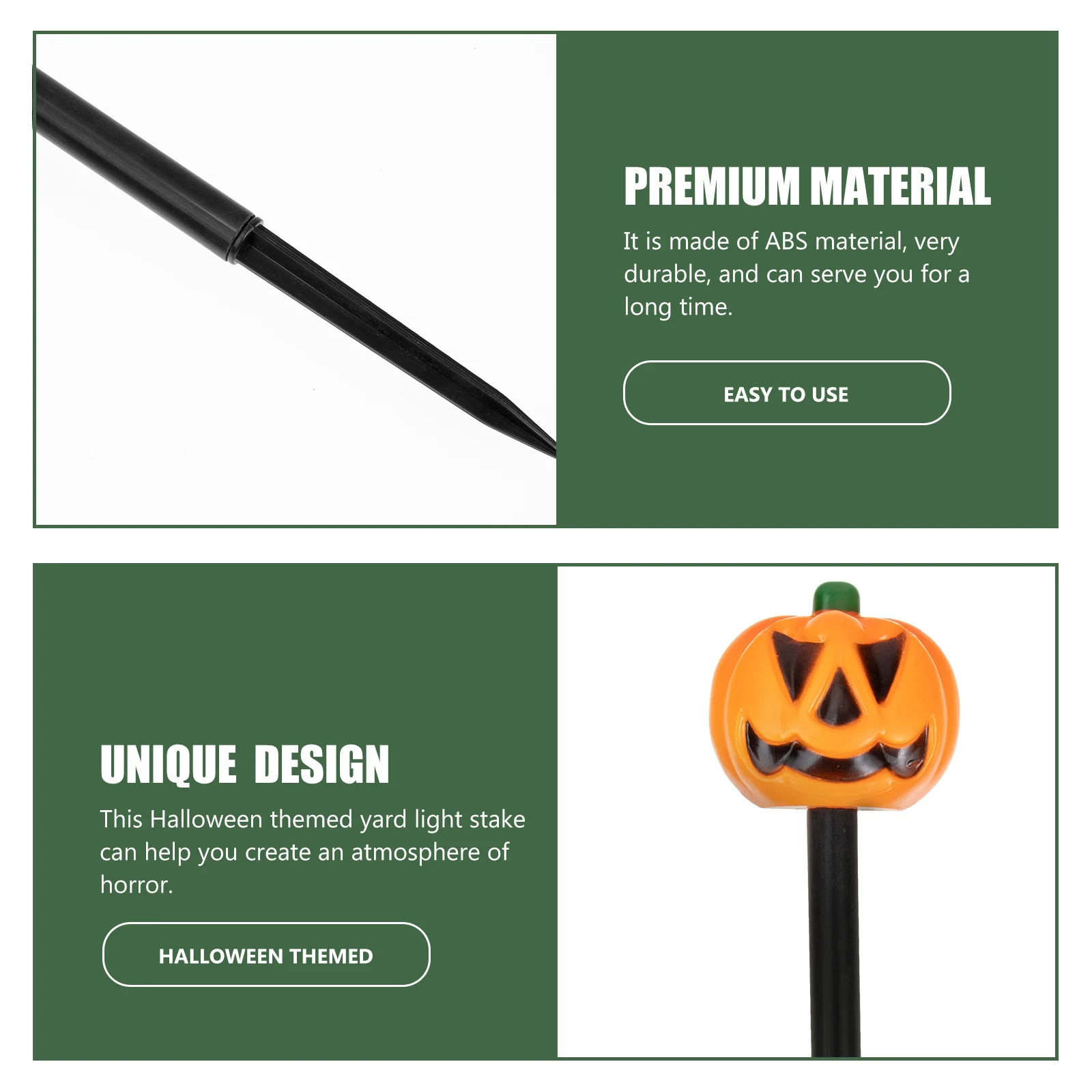 

5pcs Halloween Yard Outdoor Decorative Lawn Props Festival Garden Stakes Ghost Themed Party Supplies Solar Light Compatible