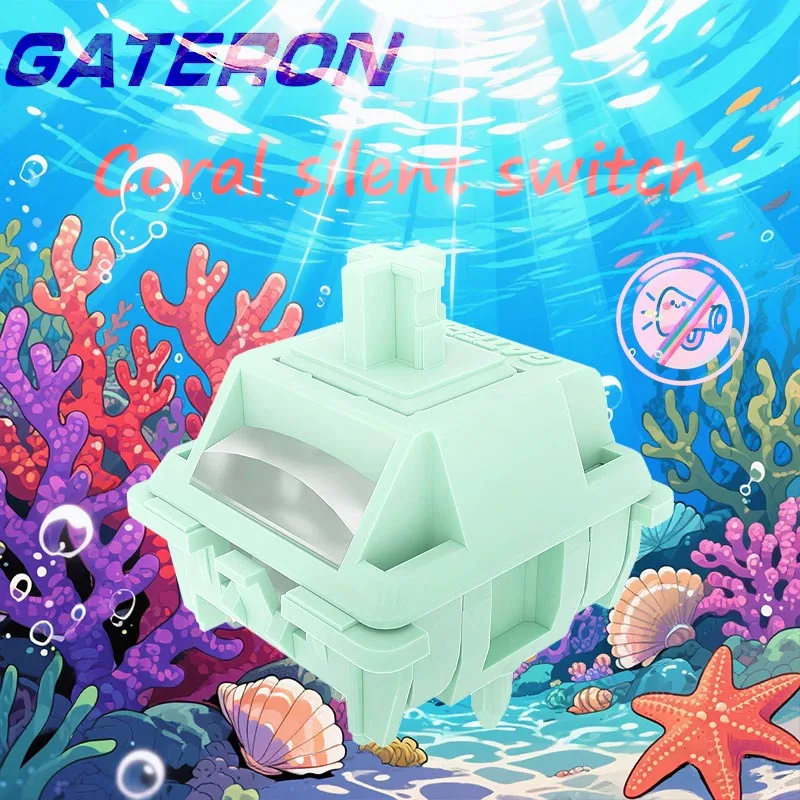 

Коралловый переключатель GATERON, линейный 5-контактный, 43gf, RGB, индивидуальная световая колонка, механическая клавиатура, геймерские переключатели для AULA F75
