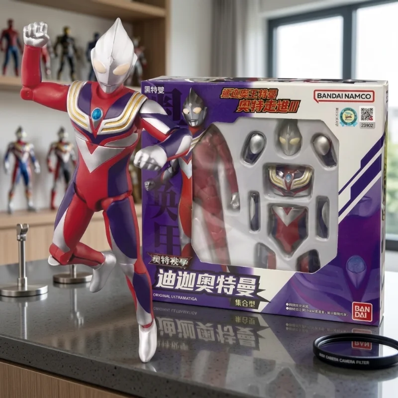 

Оригинальная коллекционная фигурка Bandai Ultraman Tiga: аниме-модель с подвижными сменными частями