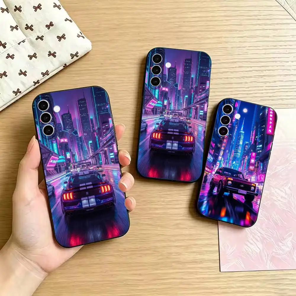 Cyberpunk city Soft Silicone Protective Cover, Suitable for Samsung Galaxy A02S,A12-A52,A21S,A31,A41,A51,A71-A73,A30S
