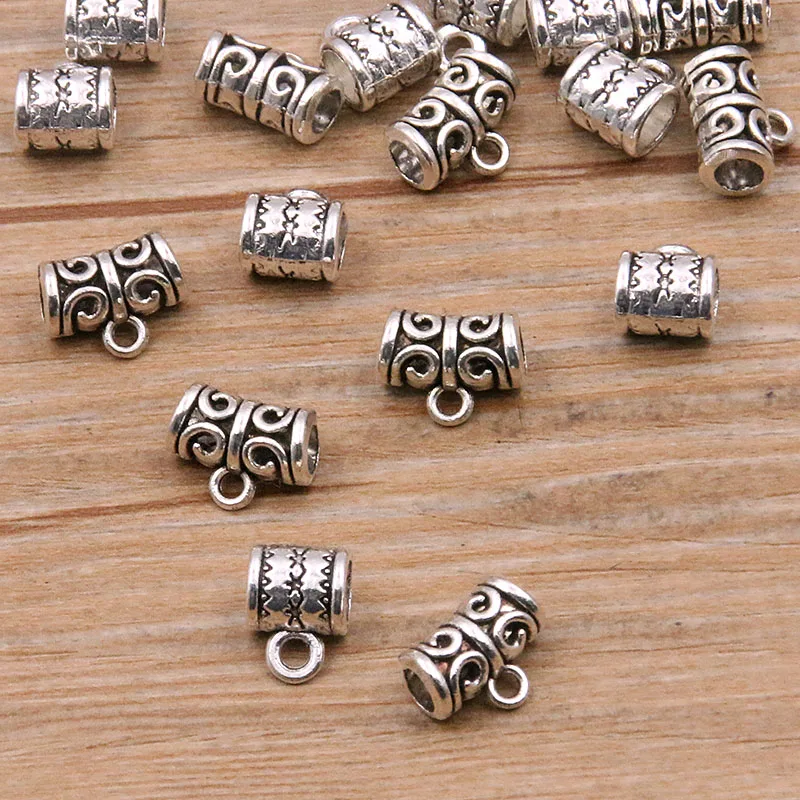 30Pcs 2 Styles Hollow Elbow Spacer Bead Charms For Diy Beaded Bracelets Jewelry Handmade Making