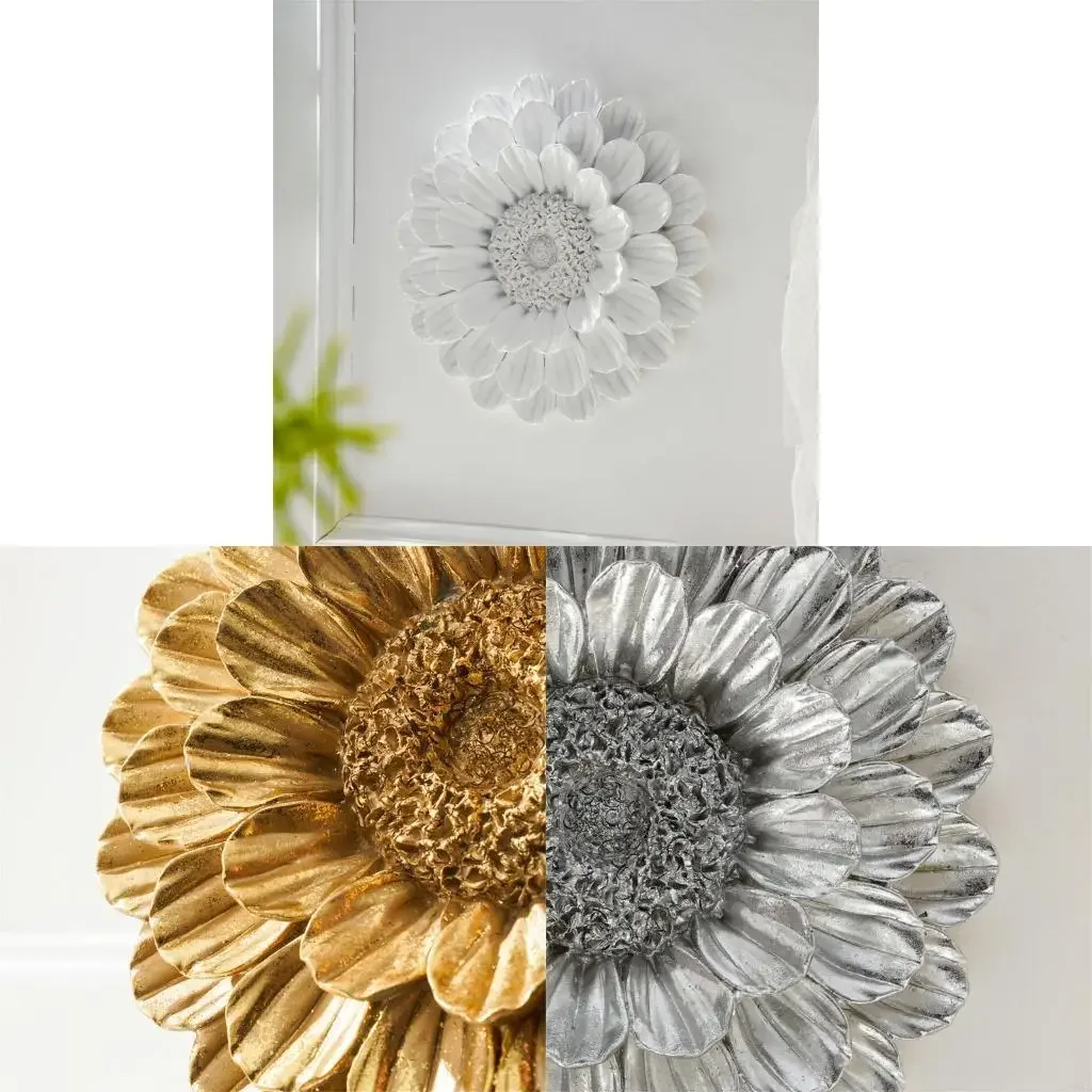 Raised Texture Flower Wall Hanging for Hallway Entryway and Bedroom Y5GB