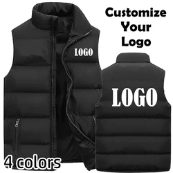 Customized Men's Fashion Winter Sleeveless Vest Coat Couple Slim Fit Sleeveless Down Jacket