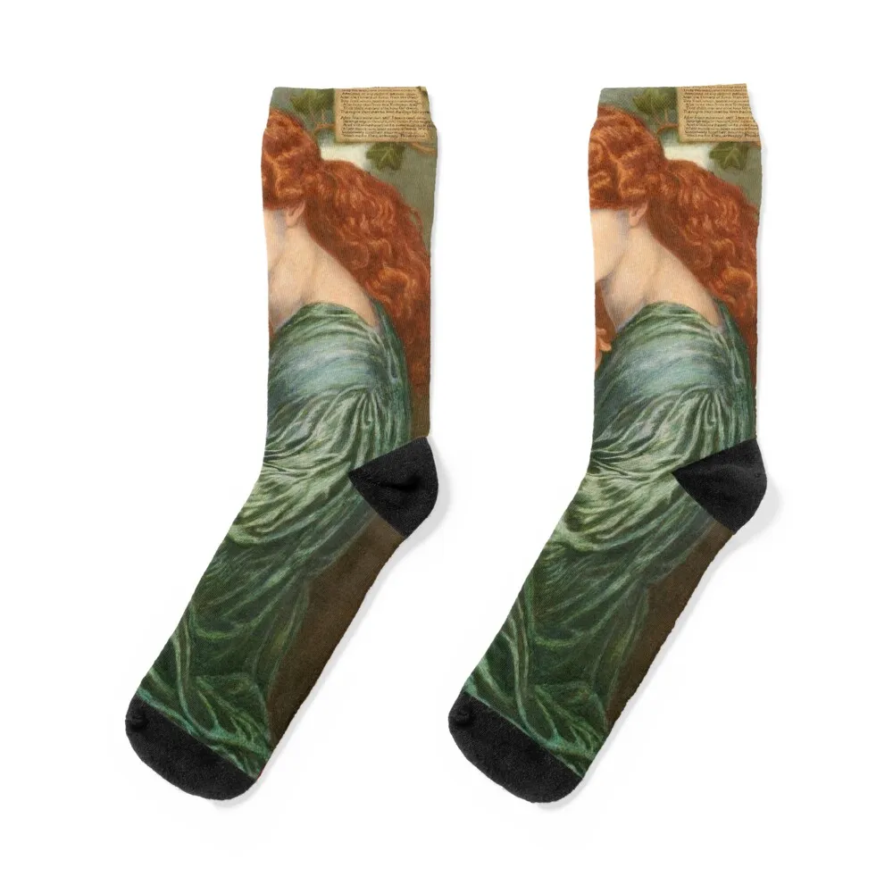 Dante Gabriel Rossetti - Proserpine Socks with print colored moving stockings Girl'S Socks Men's