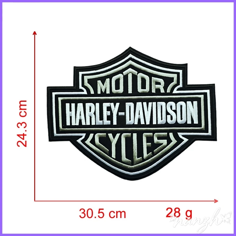 Decoration Velcro Patch Motorcycle Logo Embroidery Cloth Patch Leather Sewing For Harley Davidson Softail Sportster VRSC Touring view 5