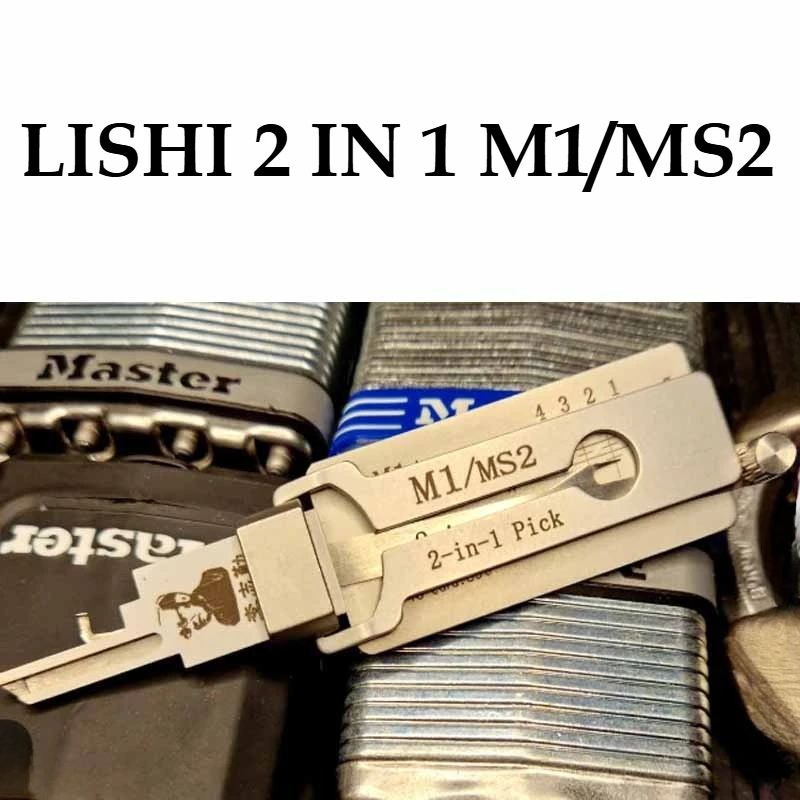 

LISHI M1/MS2 2 in 1 Lock Pick and Decoration Tool for Locksmith Quick Open Master Lock for American Door Lock Professional Tool