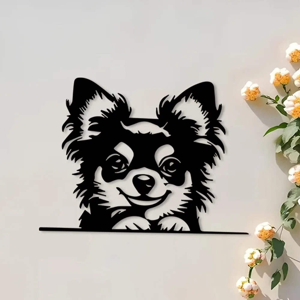 CIFBUY Iron Wall Art Metal Dog Sculpture Rustproof Hanging Plaque Retro Home Garden Decor Ornament