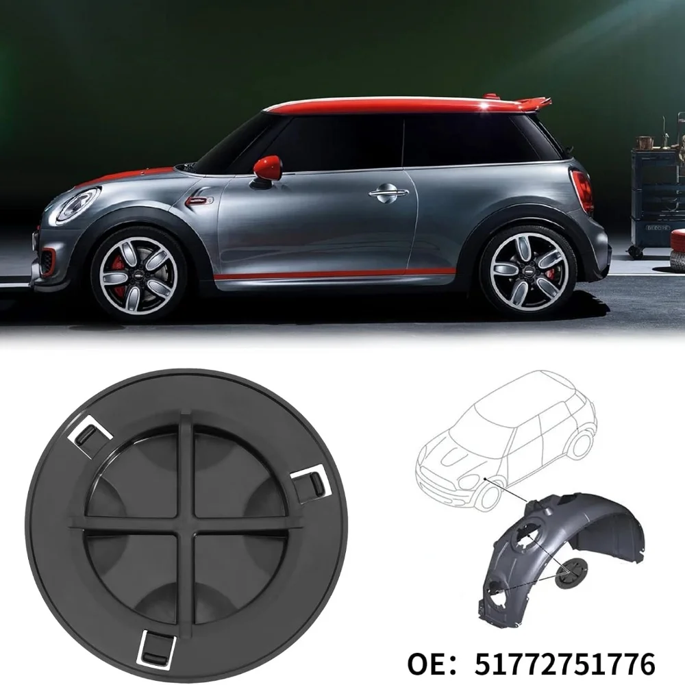 1/2PC Front Wheel Arch Headlight Access Cover Lid 51772751776 For MINI Rear Headlight Cover Plate Mudguard Automotive Parts