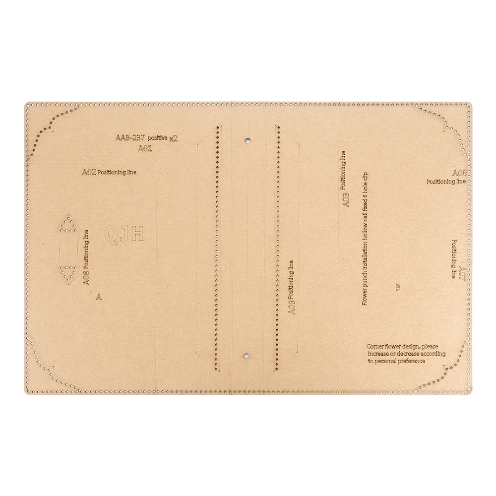 A5 Leather Notebook Cover Making Template, Kraft Paper