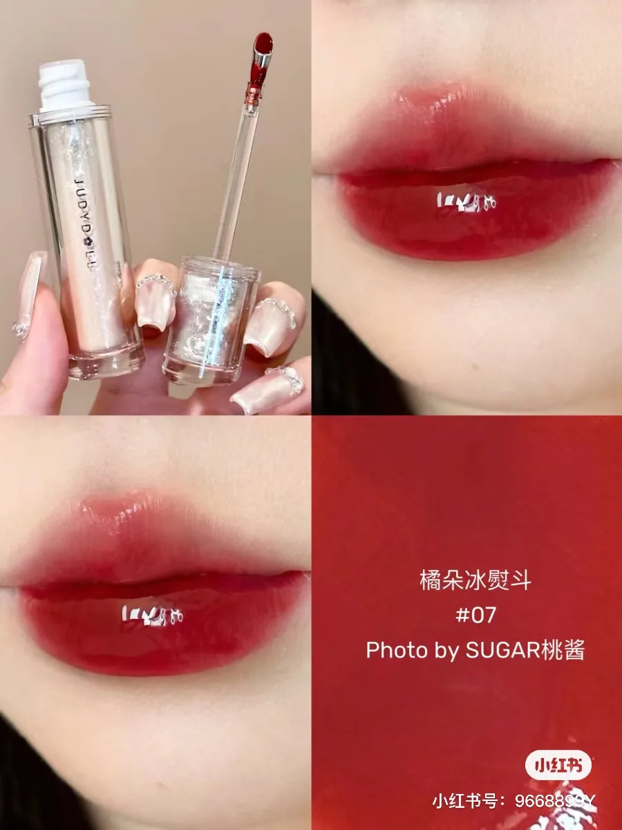 Judydoll Spiegel Water Gloss Lipgel Ijs Ijzeren Lip Glazuur Lipgloss Non-Stick Cup Niet Vervagen