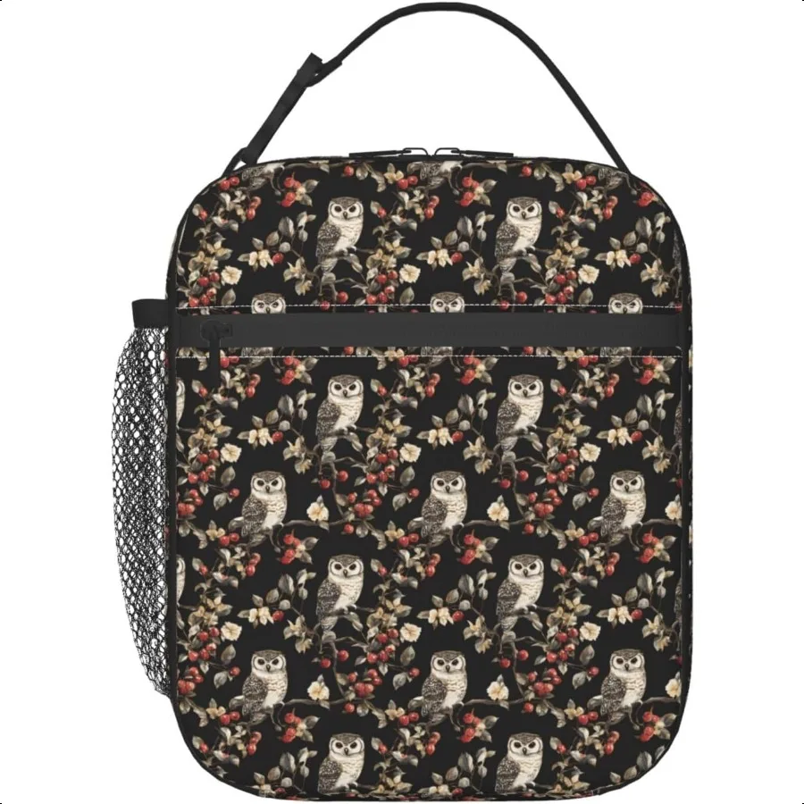 

Owl Lunch Box for Women Girls Insulated Lunch Bag Lunchbox Adults Lunch Tote Bags Reusable Cooler for Work Office School Picnic