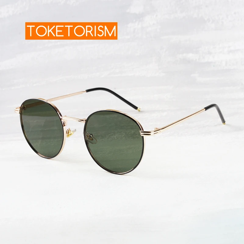 Toketorisme – lunettes de soleil rondes pour hommes et femmes, de styliste, UV400, de haute qualité, pour la conduite, 4856