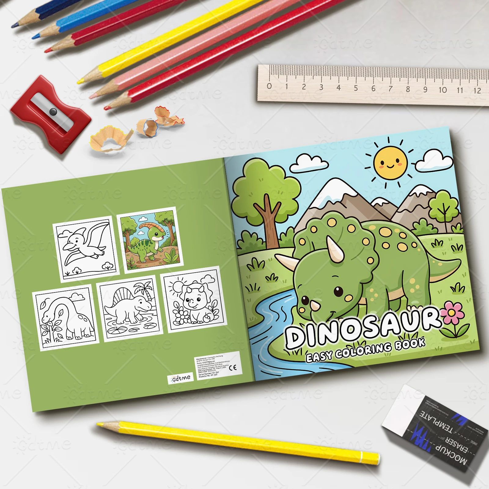 DINOSAUR-Malbuch für Erwachsene und Jugendliche mit niedlichen, gemütlichen täglichen Aktivitäten zur Entspannung (Cozy Spaces Coloring) – Detail 2