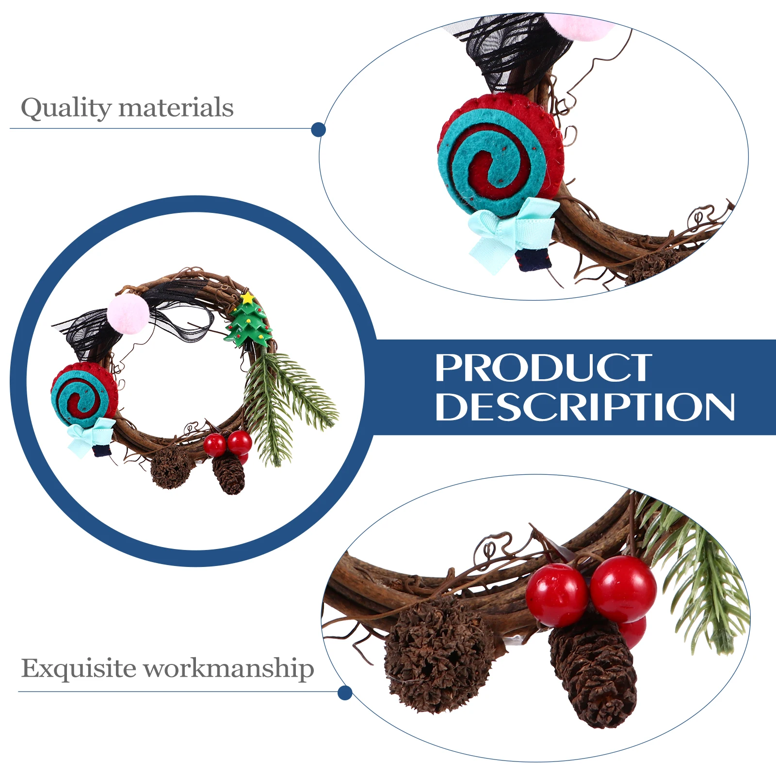 

Garland Christmas Decoration Wreath Decorations Mini Wreaths Craft Lollipop Merry