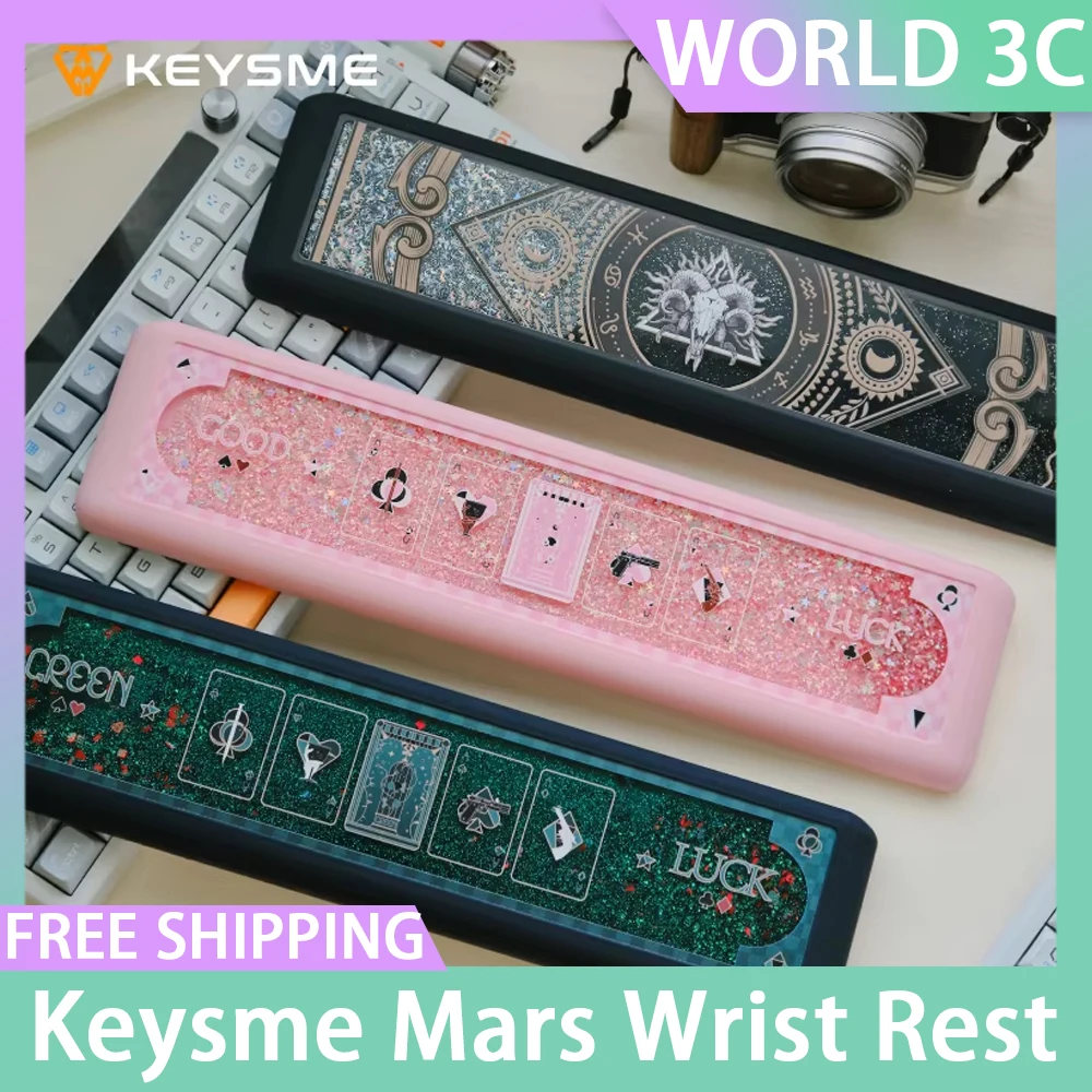 Keysme Mars Mouse Keyboard Wrist Rest Hand Cushion Aluminium Alloy/Silica Palm Hand Wrist Support Computer Game Durable Armrest