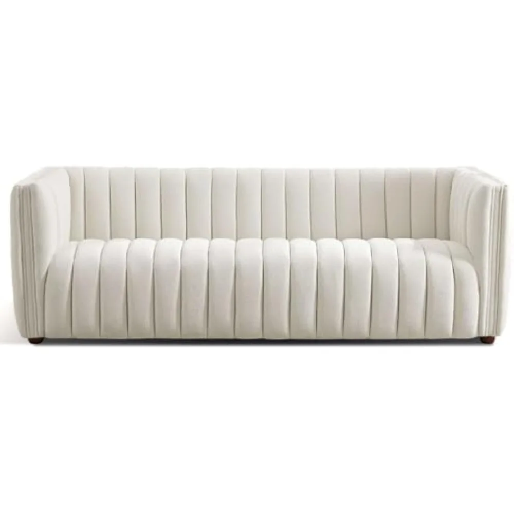 

Stylish Seating for Modern Spaces with Mid Century Modern Boucle Couch, Solid Wood Frame, Comfortable Design,