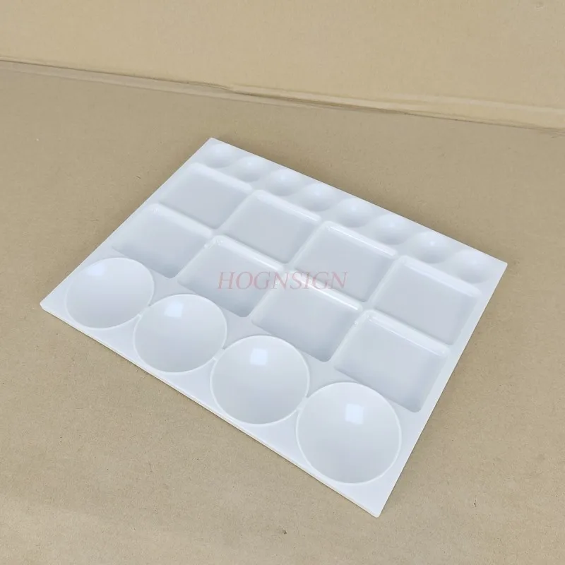 Watercolor palette easy to clean square palette plastic paint palette watercolor paint round hole palette