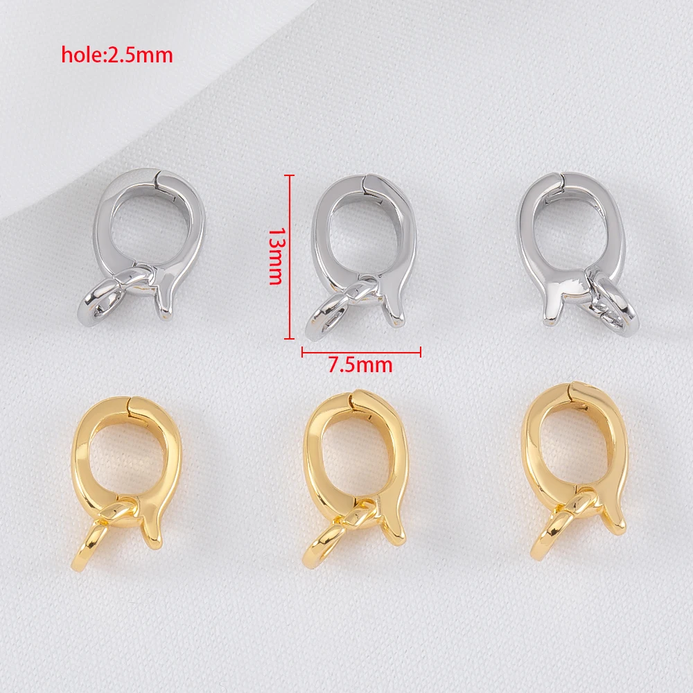 18K Gold Plated Zircon Bail Pendant Holder for Needlework Jewelry Making Clasps Connectors Necklace Charms Bails DIY Accessories - view 6