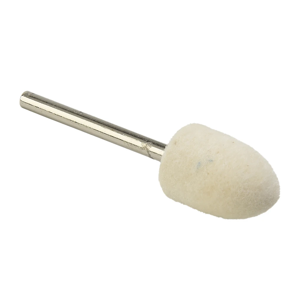 Rotary Tool Polishing Kit with 20 Wool Buffing Wheels for Jewelry Metal Glass - 4/6/8/10/12mm Felt Mounted Mandrel Bits