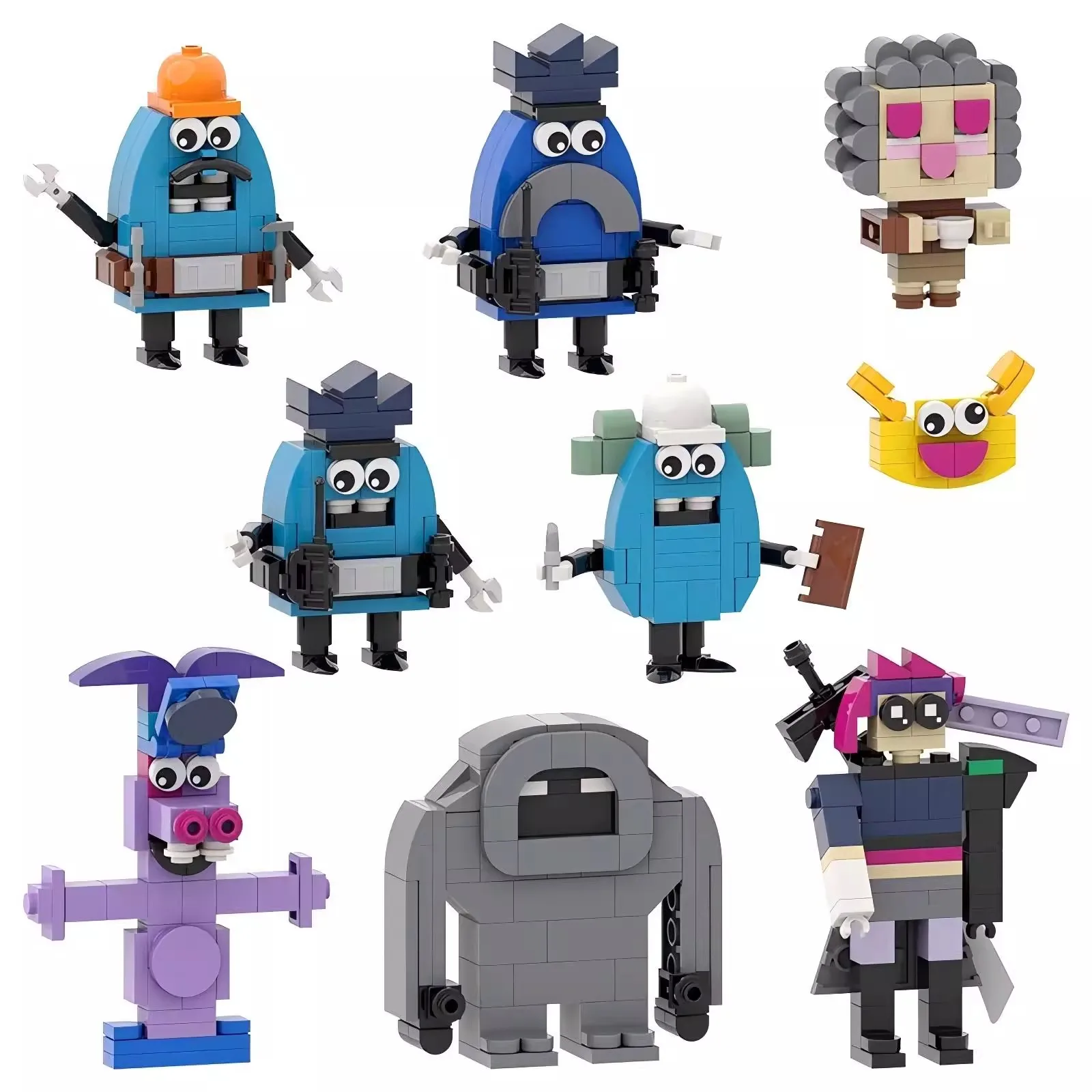 Bricklink MOC 40749 Inside Anime Figuren Joy Sadness Anger Fear Ekel Bing Bong Brickheadz Sets Bausteine Kind Spielzeug Geschenk