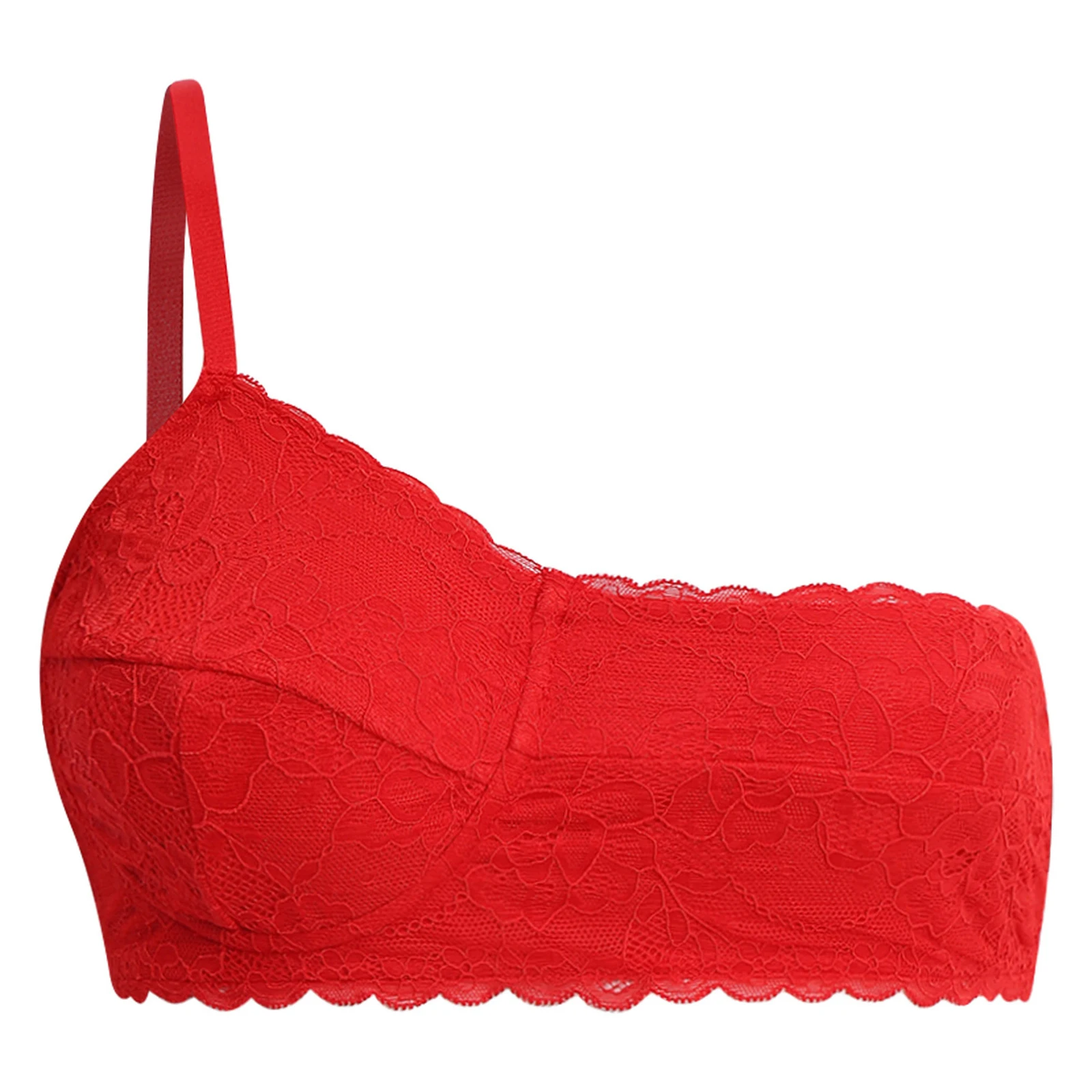 Women Mastectomy Recovery Unilateral Bra Side Cup Floral Lace Wireless Bandeau Bra One Brassier Special Needs Lingerie Brassiere