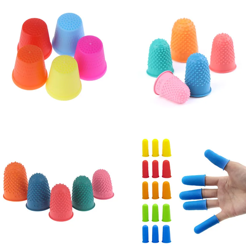 2/3/5Pcs Counting Cone Rubber Thimble Protector Stitch Sewing Quilter Finger Tip work Craft Needlework Sewing Accessories