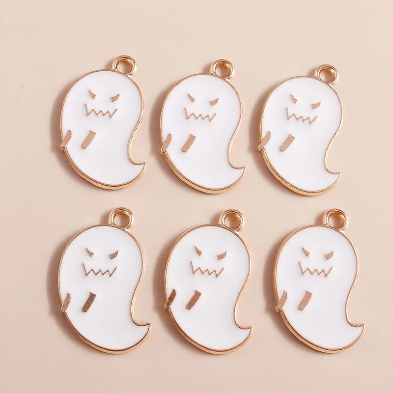 20 Stück süße Emaille Halloween Geist Kürbis Fledermaus Charms für Schmuckherstellung Ohrringe Anhänger Halsketten Armband DIY Bastelbedarf – Detail 20