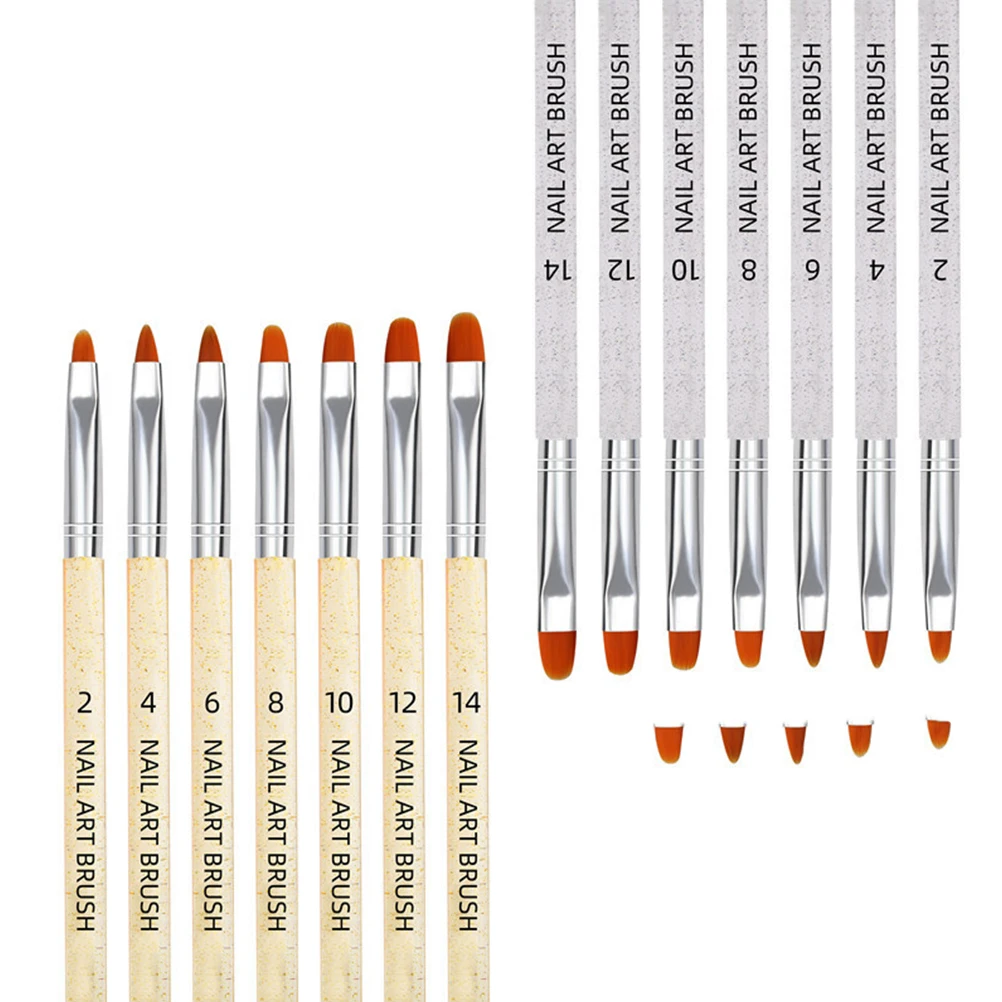 

14Pcs Nail Art Brush Set Lightweight Durable for Fine Nail Dotting Painting Manicure Accessories Suitable for Home and Salon