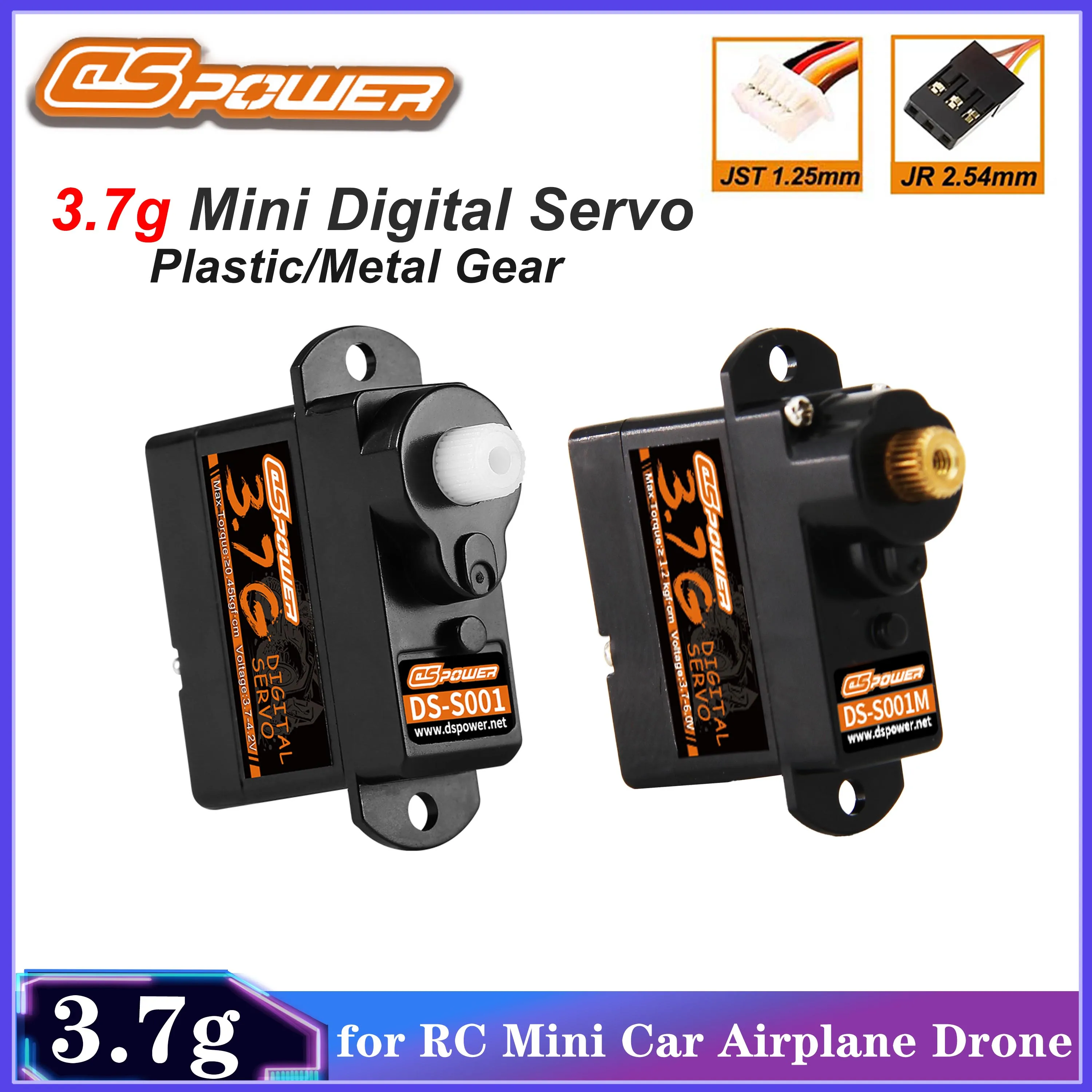 Dspower 3.7g micro servo digital plástico/metal engrenagem para rc mini carro drone avião wltoys k969 k989 k999 robô barco modelo peças