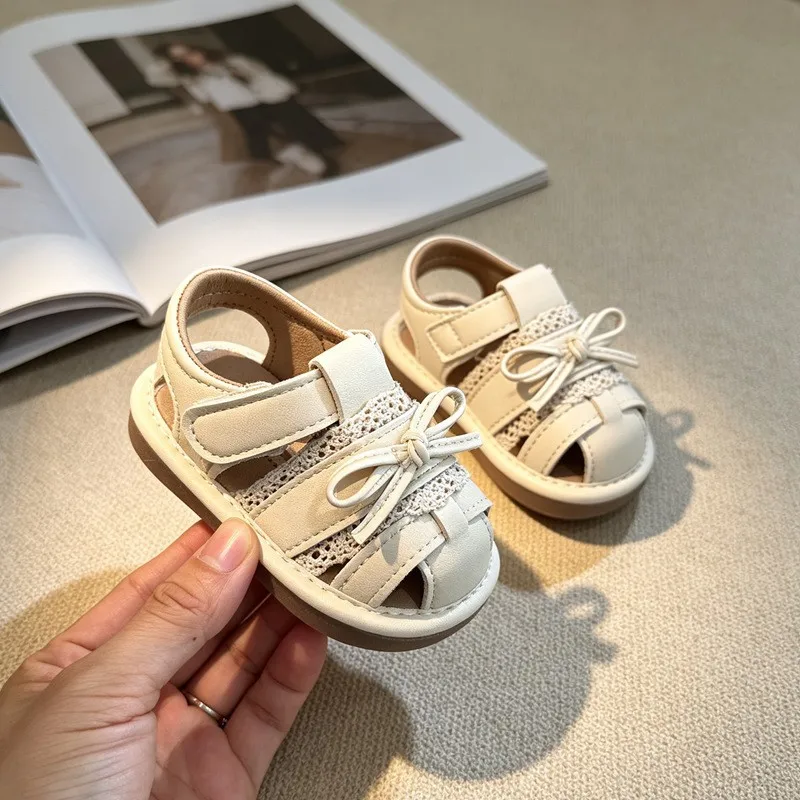 

Kids'Casual Sandals Toddler PU Leather Spring Fashion Outdoor Shies For Shoes Breathable Anti-slip Pink White Size 16-20