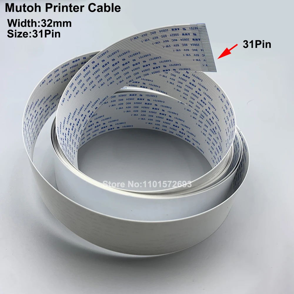 2PC Mutoh VJ 1604 VJ 1624 RJ900C Long Data Cable 31pins DX5 Head Mainboard Line for Mutoh VJ1204 VJ1300 Printer FFC Flat Cables