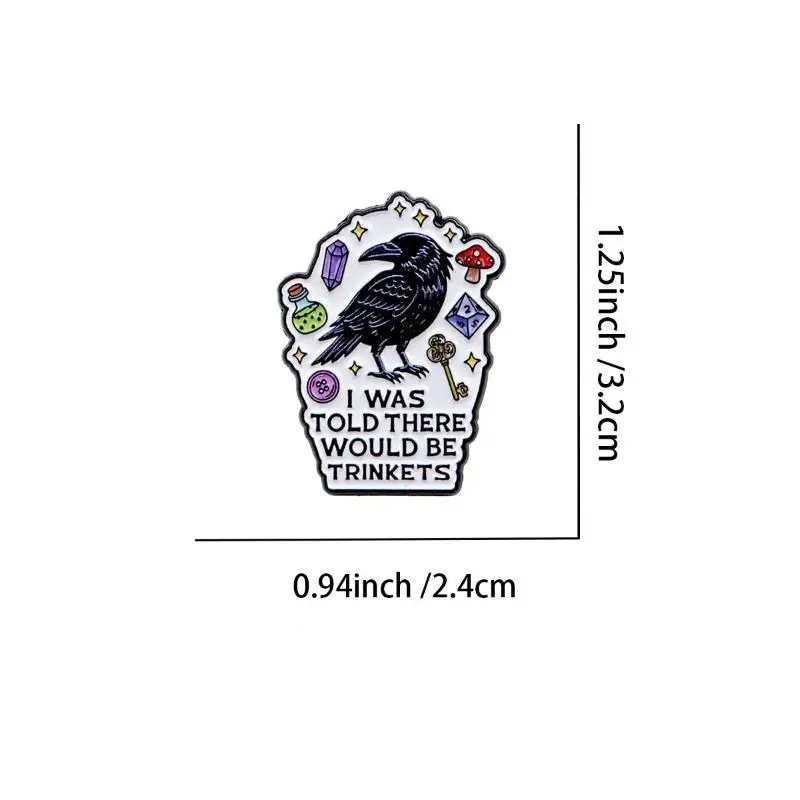 Trendy Crow Enamel Pin 