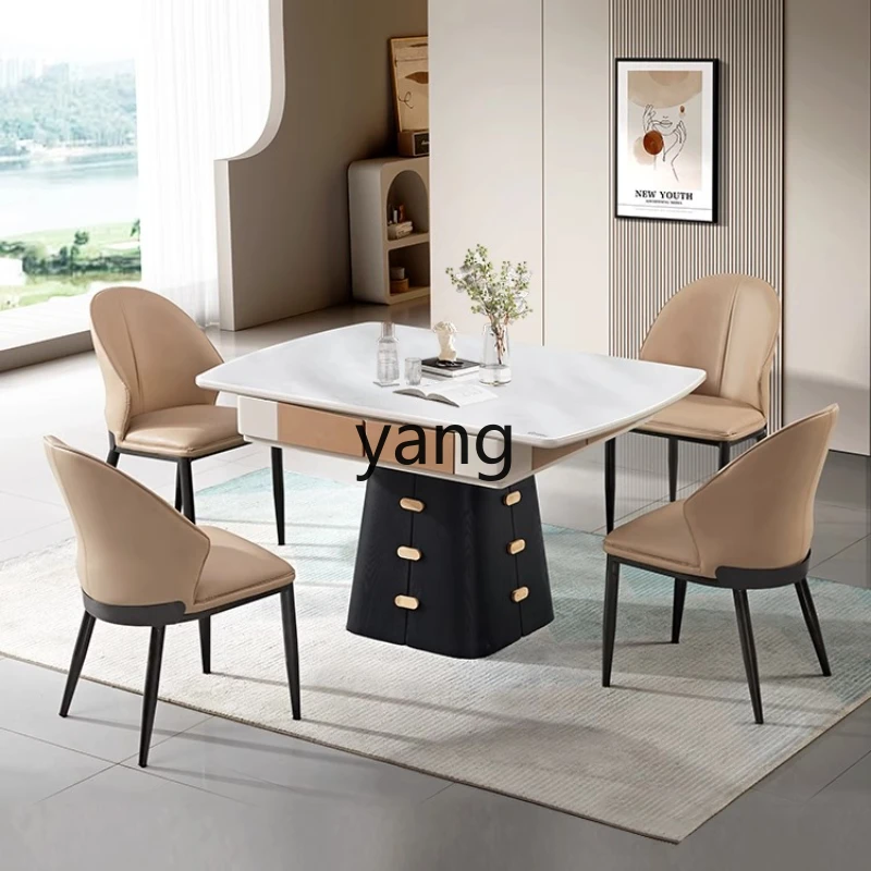 

LH automatic mahjong dining table all-in-one machine household light luxury with induction cooker chess and card table