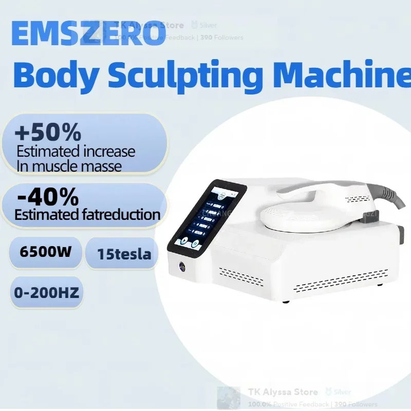

EMSzero NEO HI-EMT 15Telsa 200HZ 6500W Body Sculpt Machine Professional Muscle Toning Slimming Weight Loss Device