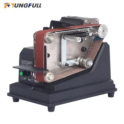 Band Grinding Machine Sanding Machine 220v Belt Grinder Machine Multifunctional Grinder Belt Sander 7 Gears Sand-Belt Machine