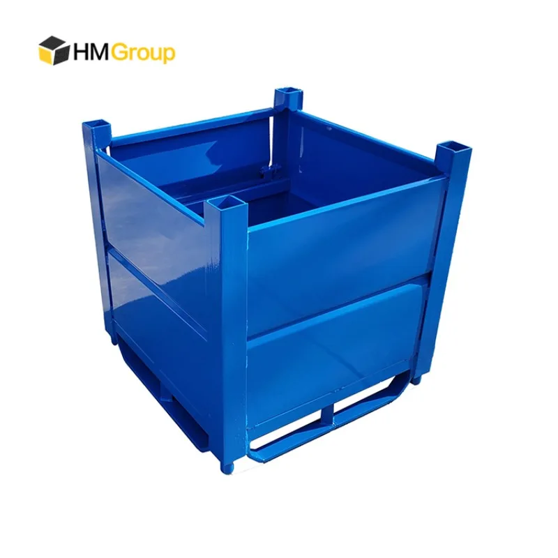 Collapsible Stackable Warehouse Storage Heavy Duty Pallet Folding Steel Box