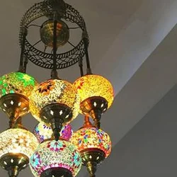 moroccan pendant light handmade mosaic stained glass Corridor Stairwell cafe restaurant hanging light lamp