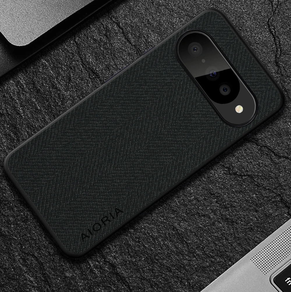 Funda para Google Pixel 10, funda de lujo de tela y piel de cuero, funda suave para teléfono 5G, funda para google pixel 10
