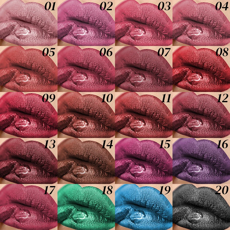 20-kleuren mat tot glanzende glitter vloeibare lippenstift glanzende lipgloss diamant lip make-up waterdichte langdurige parel lipgloss dames